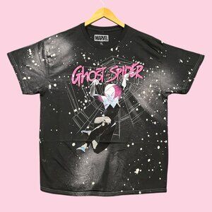 Marvel Comics Ghost-Spider Gwen Stacy Acid Wash Tee XL